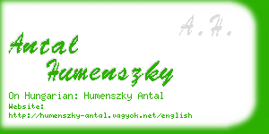 antal humenszky business card